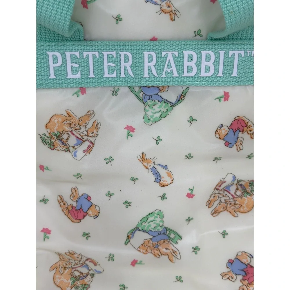Peter Rabbit Insulated Lunch Bag White Green Beatrix Potter Bunny Tote Small